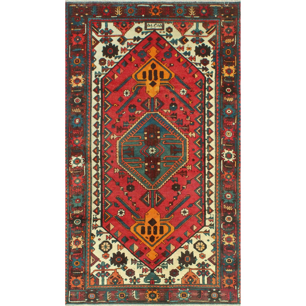 Noori Rug Fine Vintage Distressed Avalynn Red/Ivory Runner - 5'0" x 9'2"