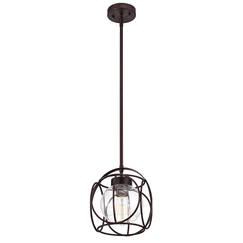 1-light Oil Rubbed Bronze Hanging Pendant