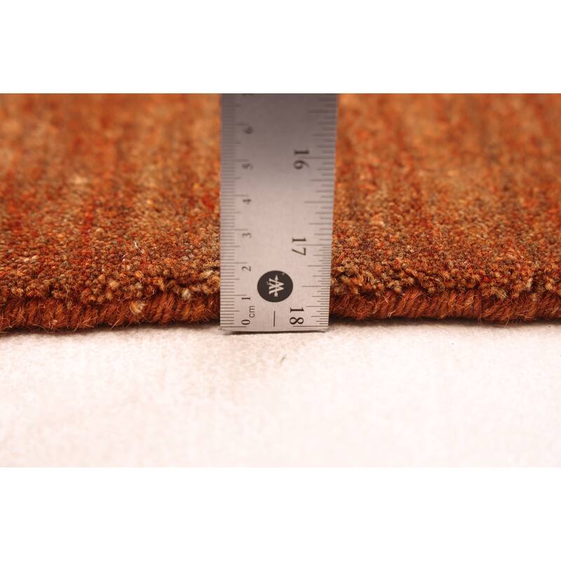 ECARPETGALLERY Hand Loomed Kashkuli Gabbeh Burnt Orange Wool Rug - 5'0 x 7'7
