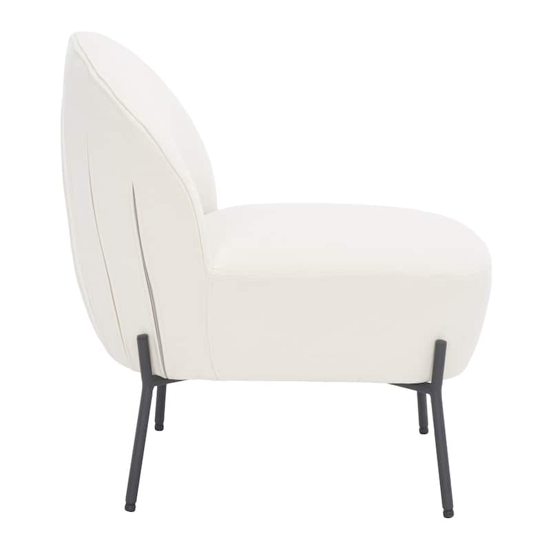 SAFAVIEH Geena Petite Velvet Slipper Chair - 21 In. W x 26 In. D x 26 In. H - 21Wx26Dx26H