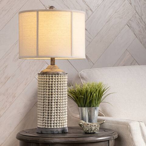 Astrid 28.5" Beaded Table Lamp - 28.5"H x 15"Rnd