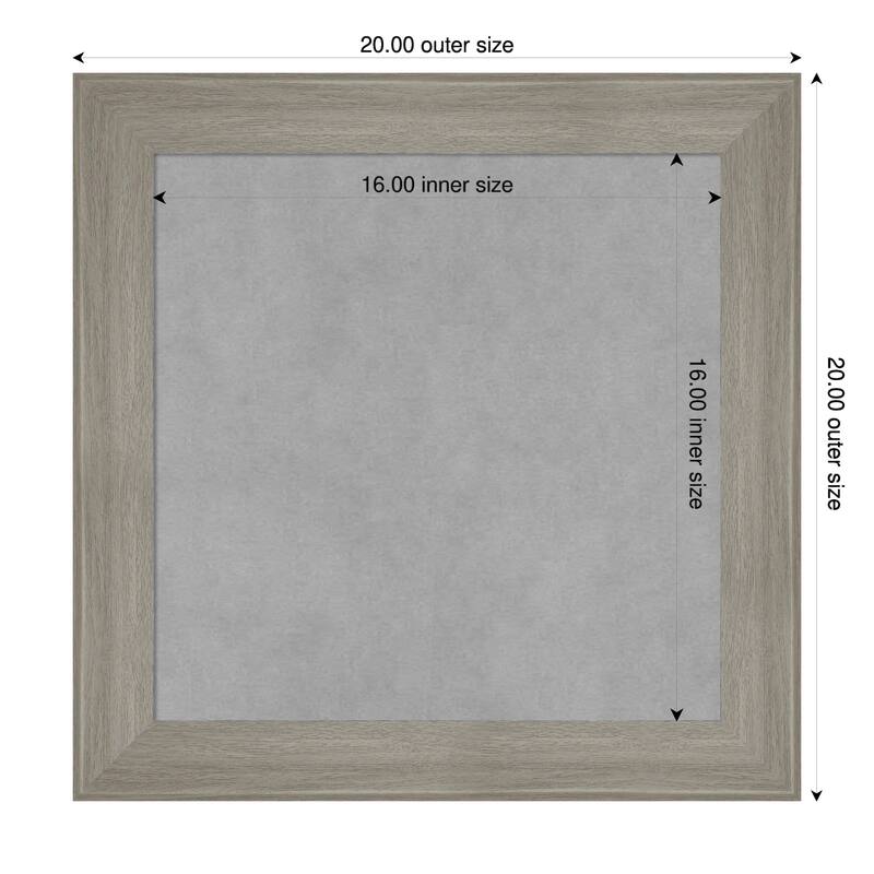 Amanti Art Grand Cherry Narrow Framed - 20 x 20 in - Grand Greywash Narrow