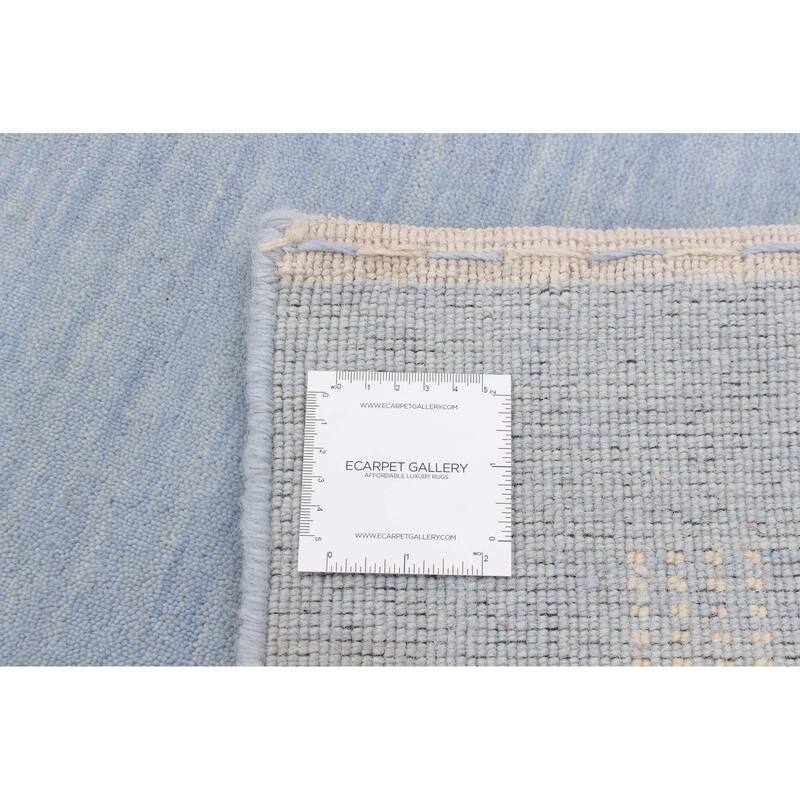 ECARPETGALLERY Hand Loomed Kashkuli Gabbeh Light Blue Wool Rug - 8'1 x 9'10
