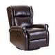 preview thumbnail 33 of 98, Baksoho Faux Leather Manual Swivel Recliner with Metal Base