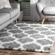 preview thumbnail 15 of 29, Brooklyn Rug Co Faux Sheepskin Solid Soft and Plush Cloud Trellis Kids Shag Rug 3' x 5' - Grey
