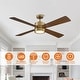 Parrot Uncle 52" Antique Brass Wood 4-Blade Indoor Ceiling Fan with Light and Remote