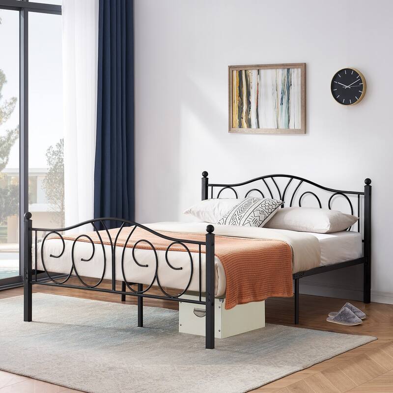 Taomika 3-Pieces Bedroom Sets with Black Bed Frame