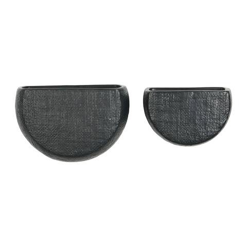 Stoneware Wall Planters, Set of 2