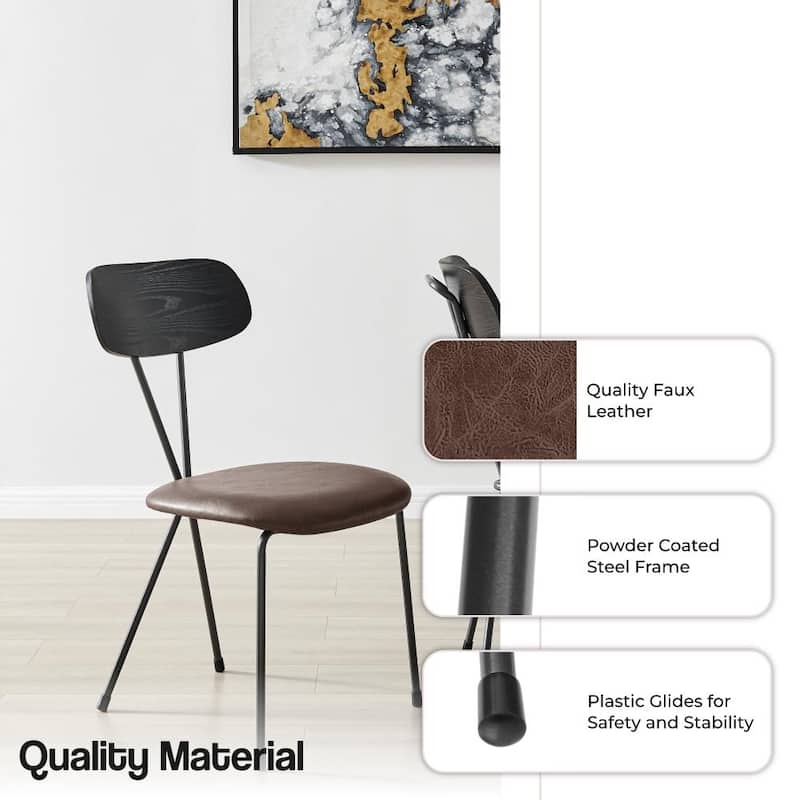 NPD Furniture Elise PU Dining Side Chair (Set of 4)
