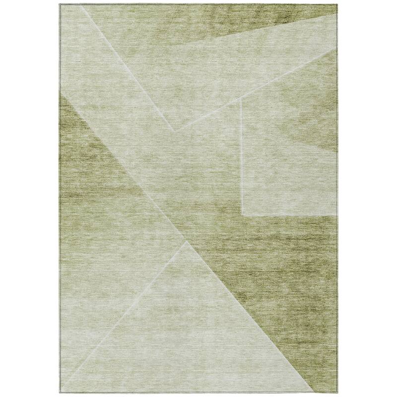 Machine Washable Indoor/ Outdoor Chantille Contemporary Abstract Rug