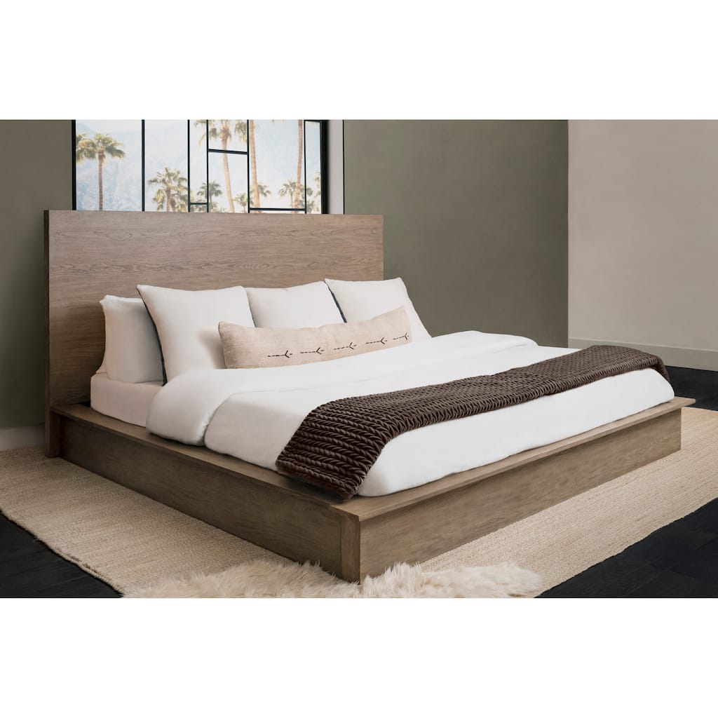Abbyson Resto Weathered Gray Platform Bed
