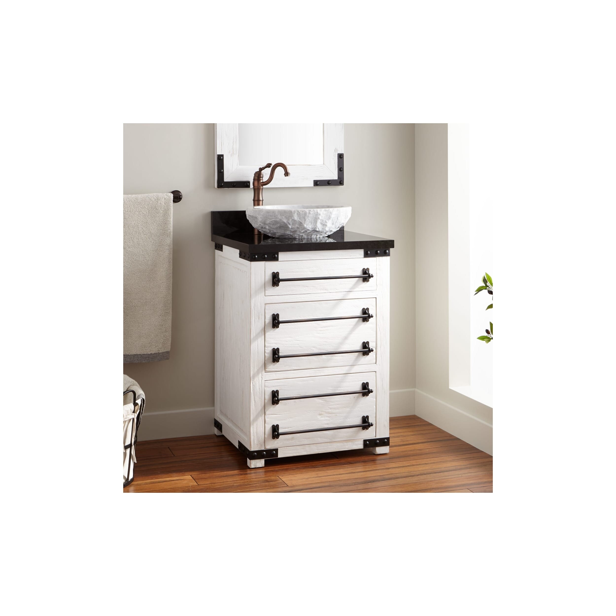 Shop Signature Hardware 942296 L Bonner 24 Single Vanity Set W