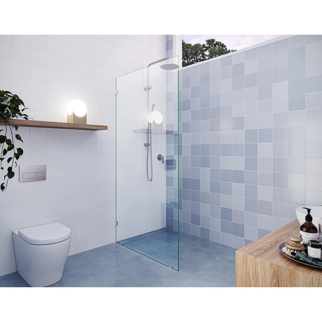Glass Warehouse 78" x 36" Frameless Shower Door - Single Fixed Panel