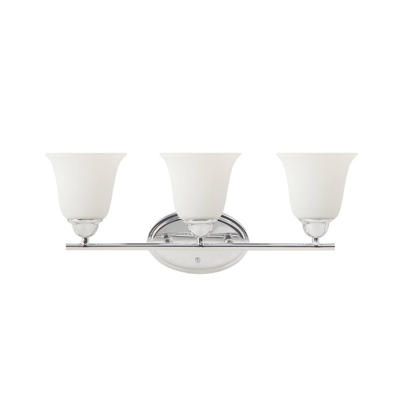 Aspen Creative Bathroom Vanity 3 Lights Fixture, Chrome Bed Bath
