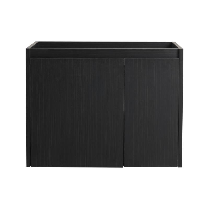 24-Inch Floating Bathroom Vanity with Thick Edge Resin Sink and Soft-Close Doors for Compact Spaces