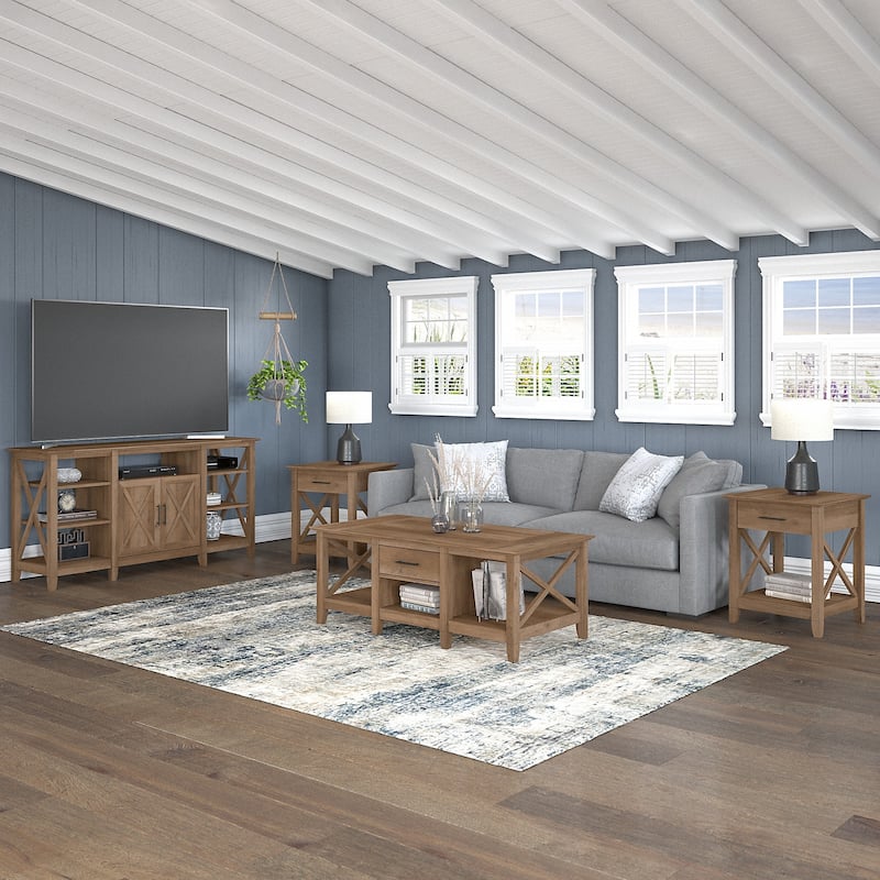 4-piece TV Stand and Table Set