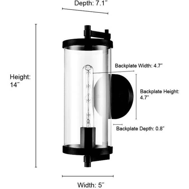 Millennium Lighting 240001 Beckham 14" Tall Outdoor Wall Sconce with