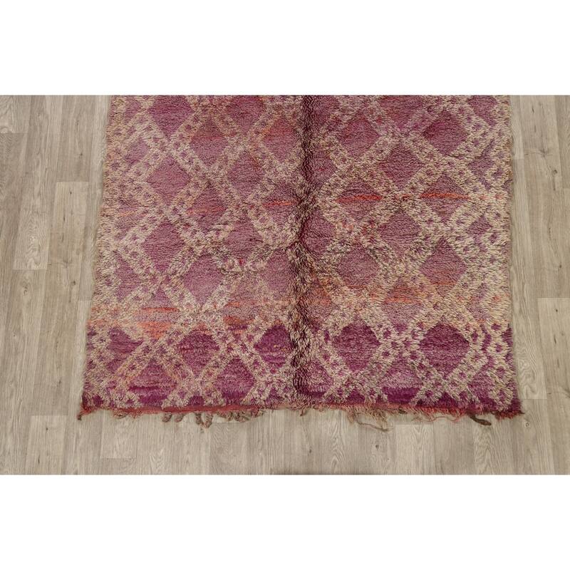 Antique Tribal Moroccan Area Rug Wool Hand-knotted Oriental Carpet - 5'8" x 11'3"