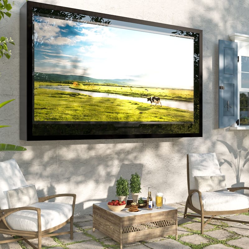 VEIKOUS 43" Outdoor TV Enclosure Weatherproof, Full Motion TV Bracket, All-Weather Protection - 60 inch