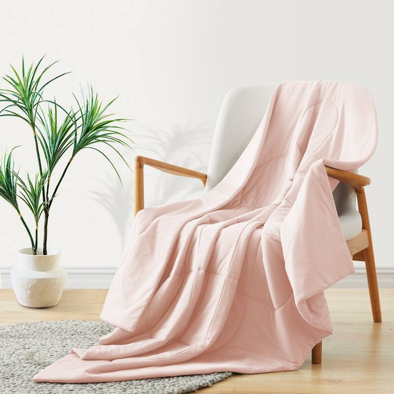Lightweight Breathable Cooling Waffle Reversible Summer Blanket, Dual-side Cool Touch Comforter