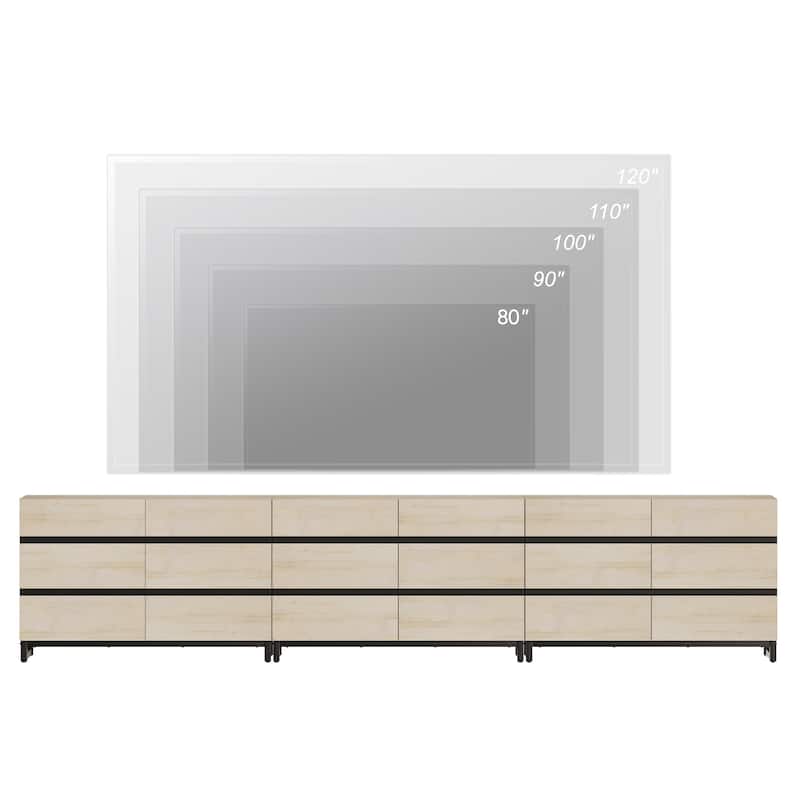 WAMPAT Modern Buffet Sideboards, Sideboard Buffet Cabinet with 6 Drawers , Coffee Bar Storage Cabinet for Kitchen
