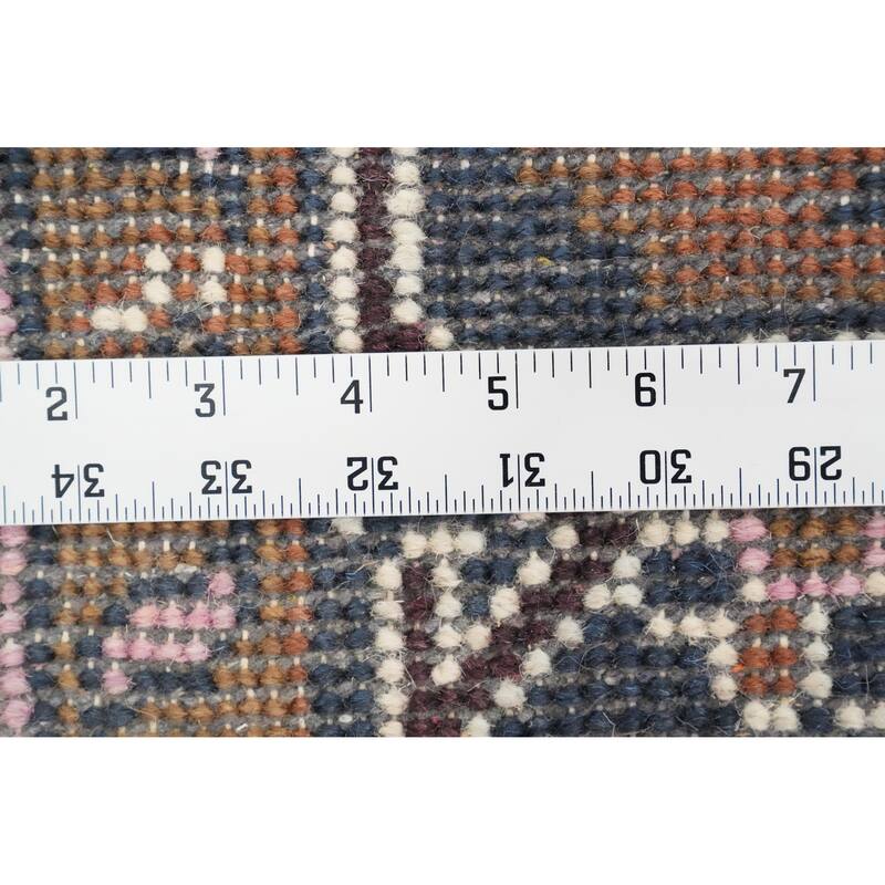 Hand Knotted Oriental 100% Wool Carpet Traditional Geometric Oranges & Rust Viss Area Rug - 11' 10'' X 8' 4''