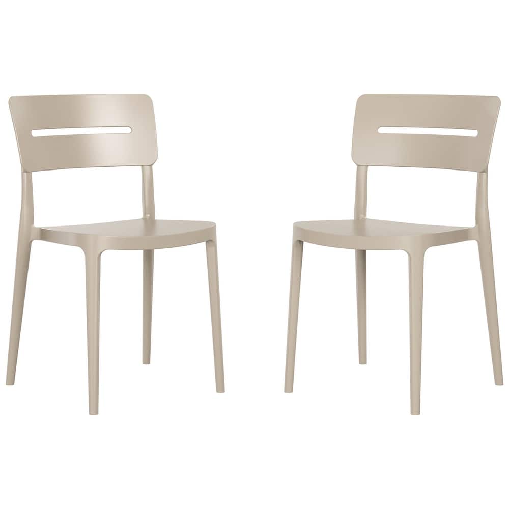 Frond and Form Modern Outdoor Patio Stacking Dining Side Chair (Set of 2)
