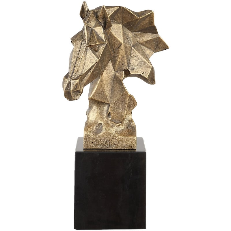Uttermost 18185 Chiseled Horse Bust 13-1/4" Tall Marble and Resin