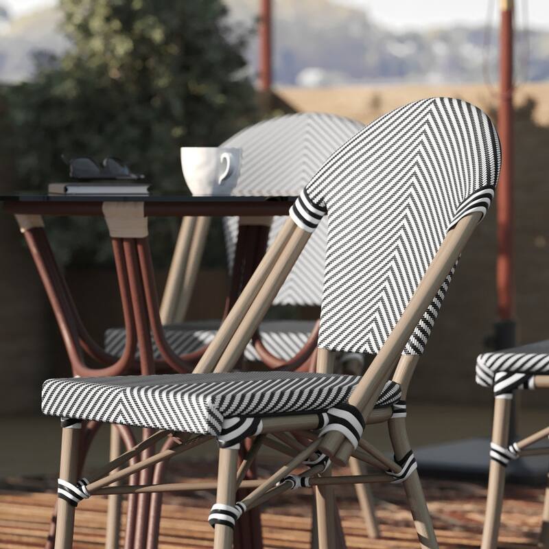 Stacking Bistro Chair with Metal Frame