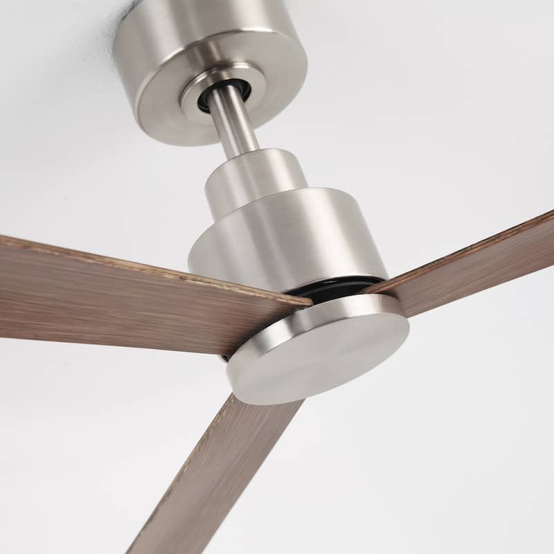 52" Matte Black Industrial Reversible DC Motor Ceiling Fan - 52" L x 52" W x 11.6" H