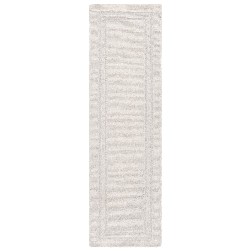 SAFAVIEH Hand-Woven Renewal Angelique Modern & Contemporary Wool Rug - 2'3" x 8' Runner - Light Beige