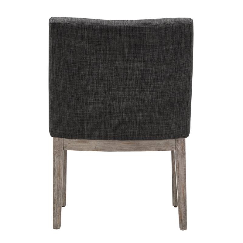 Voyager Button Tufted Slope Arm Linen Dining Chair (Set of 2) by iNSPIRE Q Artisan