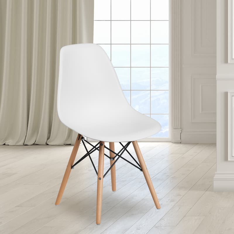 Mid-century Modern Eiffel Chair (Set of 2) - White