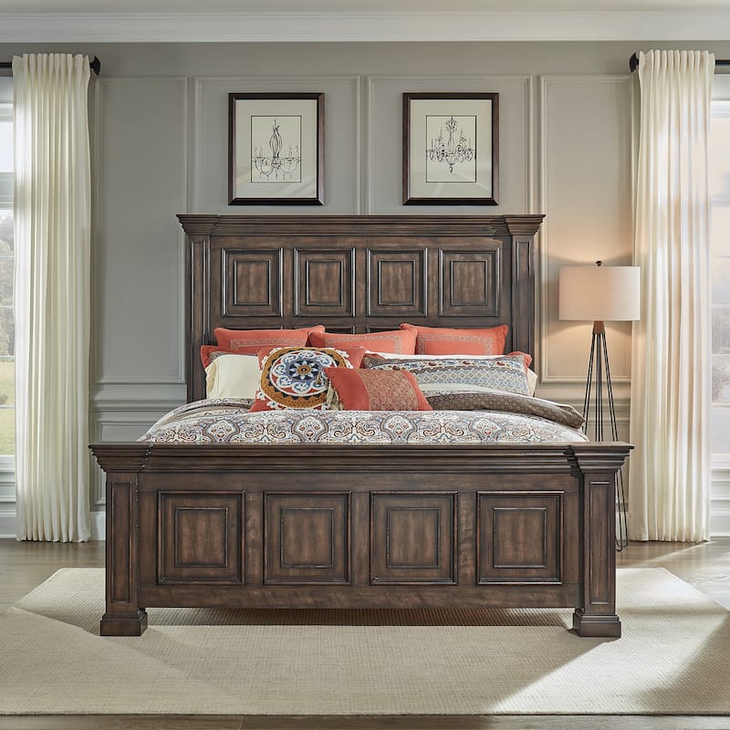 Liberty Furniture Big Valley Panel Bed, Dresser, Mirror, Chest - California King, King or Queen