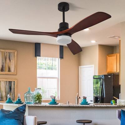 Clihome 52 in. Indoor Solid Wood Chandelier Ceiling Fan