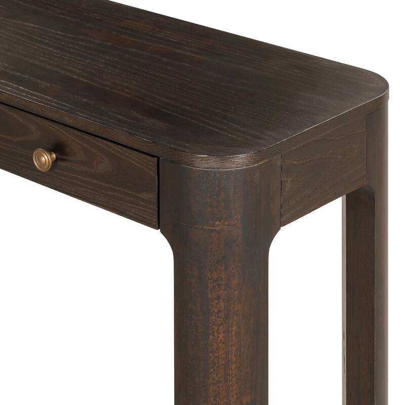 Curved Corners Console Table Entryway Table with 3 Drawers