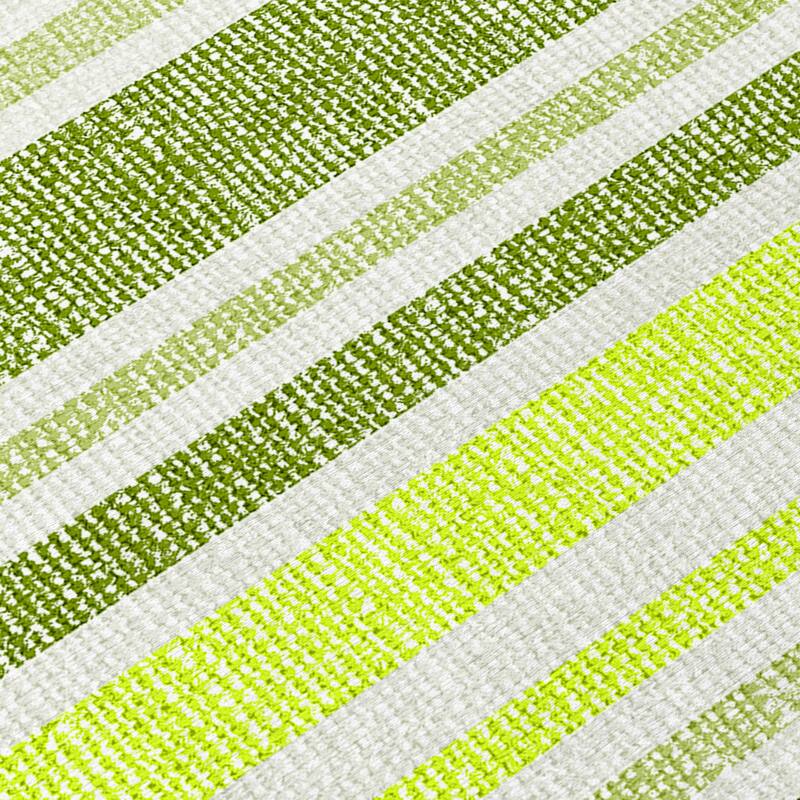 Machine Washable Indoor/ Outdoor Multi Cabana Stripe Chantille Rug