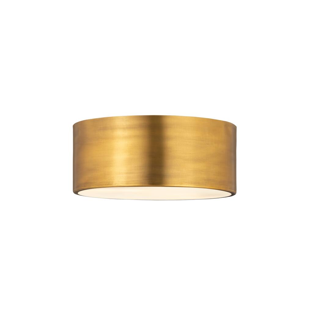 Harley 2 Light Flush Mount - Rubbed Brass