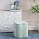 preview thumbnail 7 of 15, Ottoman with Storage - Chenille Sky Blue