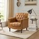 preview thumbnail 20 of 72, Tufted Accent Chair Vegan Leather Armchair for Living Room