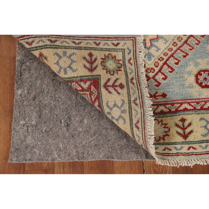 Blue Kazak Runner Rug Handmade Oriental Wool Carpet - 2'8" x 15'8"