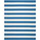 SAFAVIEH Handmade Montauk Caspian Stripe Cotton Flatweave Rug - 10' x 14' - Blue/Ivory