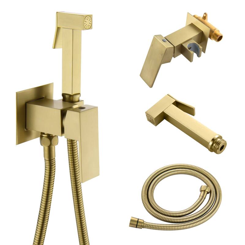 Handheld Bidet Sprayer Stainless Steel Bidet Hand Held Sprayer for Toilet Shattaf Toilet Attachment With Mixer Valve