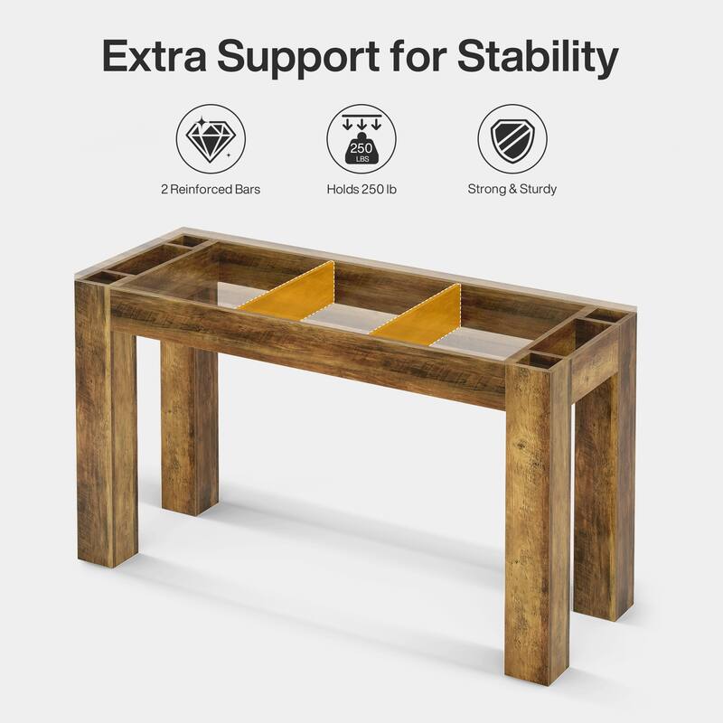 63" Long Bar Table, Wooden Counter Height Bar Table