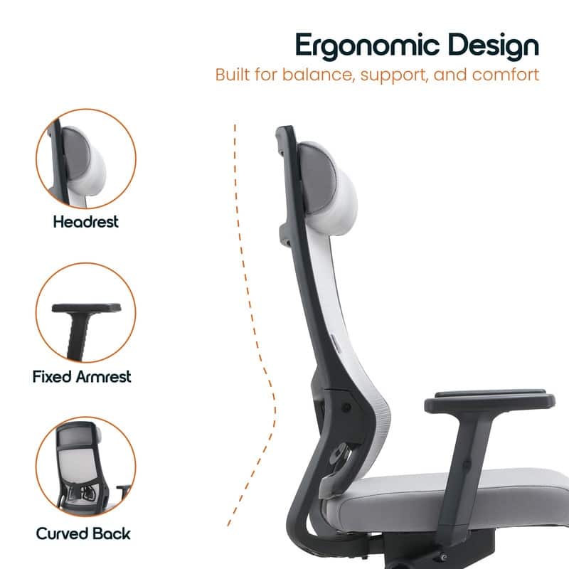 Dale Series Adjustable Swivel Mesh Back Office Desk Chair with Arms and Padded Seat for Home Office and Conference Room