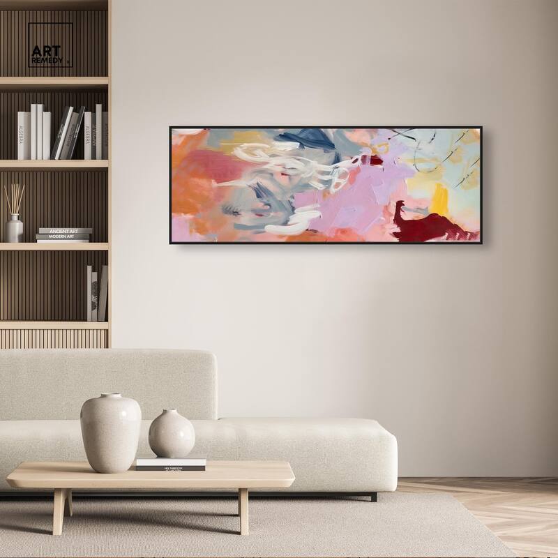 Flaming Color Splash Panoramic Canvas by Art Remedy