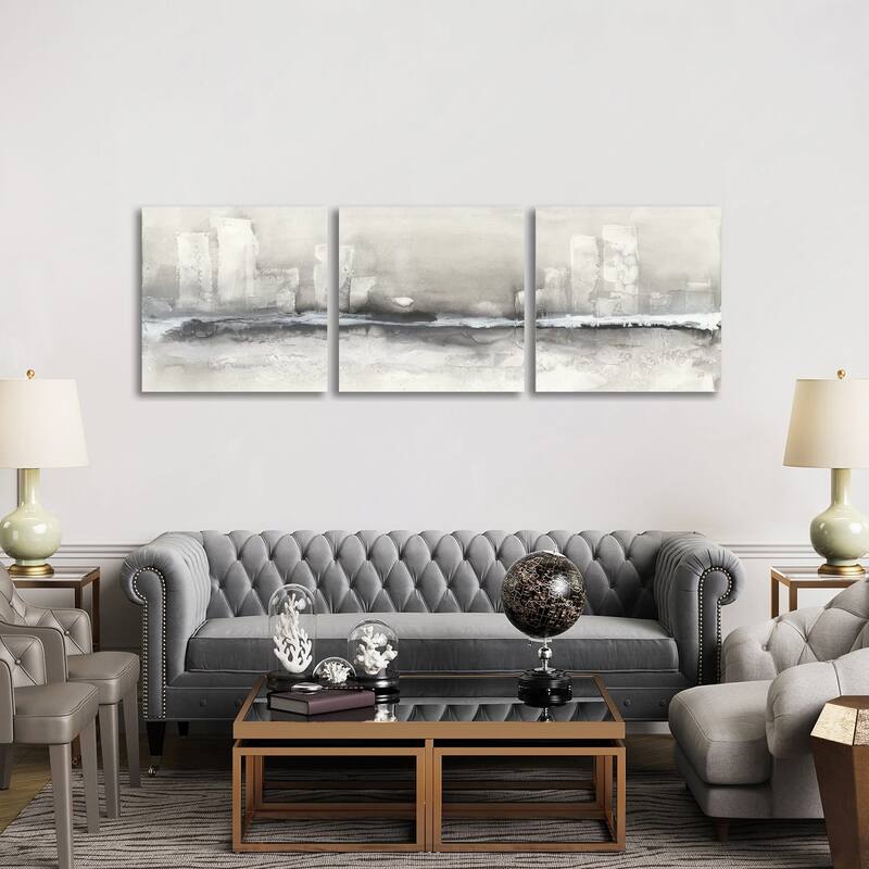 iCanvas "City Essence II" by Chris Paschke 3-Piece Canvas Wall Art Set - 30x90x1.5