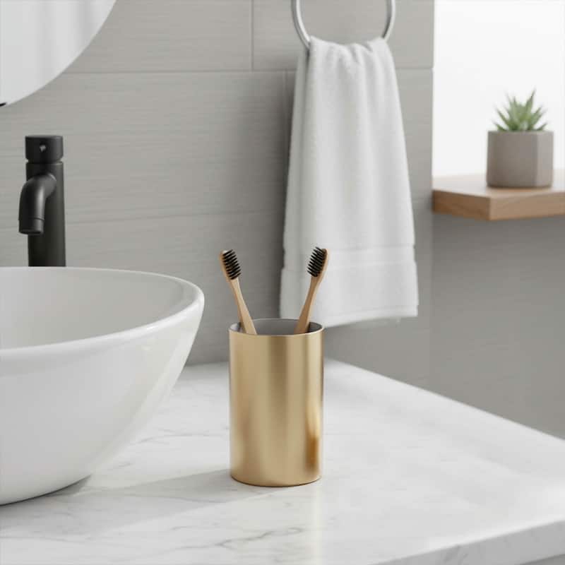 Brushed Gold Bathroom Accessory Set