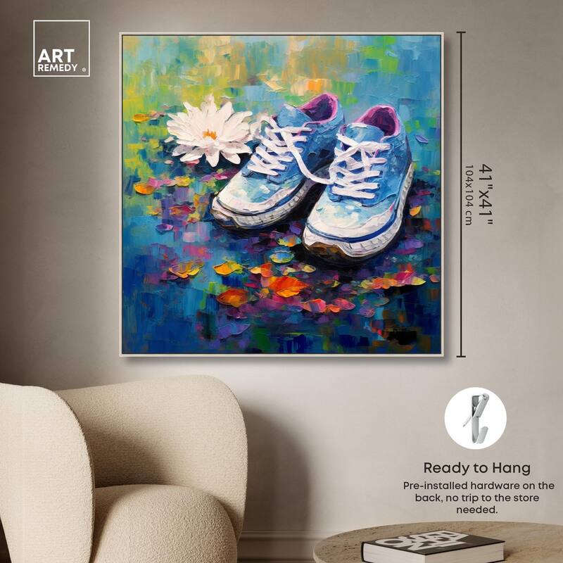 Lily Pad Sneakers Canvas by Art Remedy
