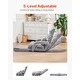 preview thumbnail 3 of 10, 2-in-1 Foldable Floor Chair Bed with 5-Position Adjustable Backrest - 25.2" x 24" x 27.2"
